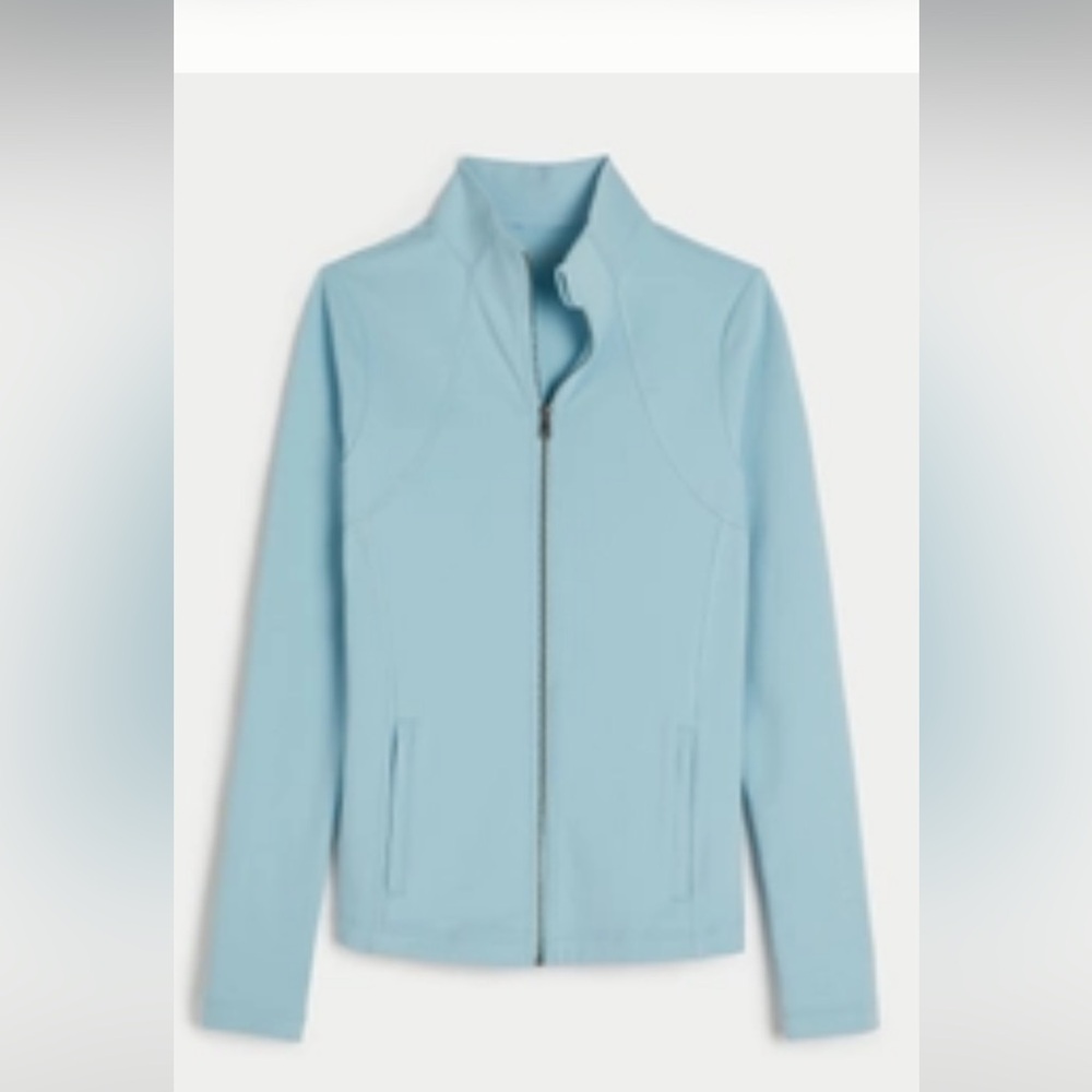 Hollister Gilly Hicks Active Recharge athletic zip up jacket XS light blue